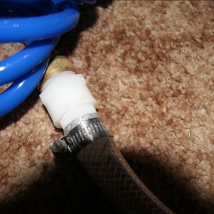 Male Hose fitting with female pipe tread for hose barb fitting. Hose barb male thread to 3/4" hose barb. 3/4" Vynil water hose.