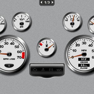 Looks like my motor doesn't output water temperature or oil pressure. The idiot lights do light up.