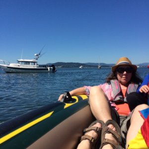 family of 4 fits in a dinghy