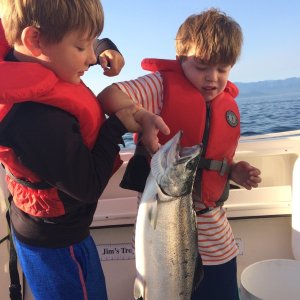 Media 'Leo\'s first salmon' in album 'They seem happy'