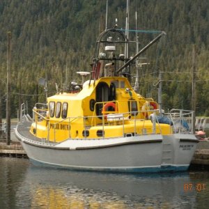 Petersburg - July 2013 - "Polar Bound" provisioning for yet another Northwest Passage voyage. DSCN4234 - For more about this fascinating boat, see:  https://en.wikipedia.org/wiki/David_Scott_Cowper