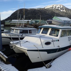 Petersburg C-Dories, side-by-side.  Petersburg Dec 2018. PC220502