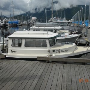 Petersburg C-Dory, "C-Raven," visiting from Wisconsin. Petersburg - July 2013 DSCN4262