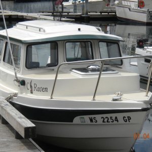 Petersburg C-Dory, "C-Raven," visiting from Wisconsin. Petersburg - July 2013 DSCN4263
