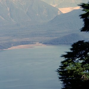 Devil's Thumb across Frederick Sound from the top of Petersburg Mountain, Photo taken in 1978