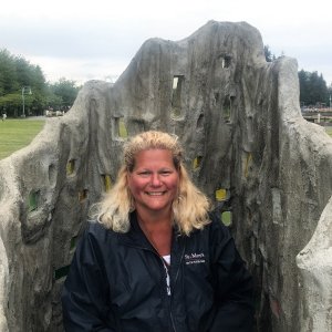 Rosanne at a prop in the park next to Nanaimo Harbour