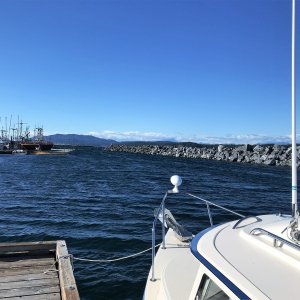 Wind blowing into Campbell River Fisherman\'s Wharf!