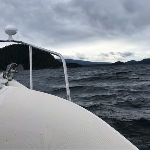 Rough day, with 2\' chop in Desolation Sound