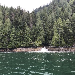 River falls into Toba Inlet