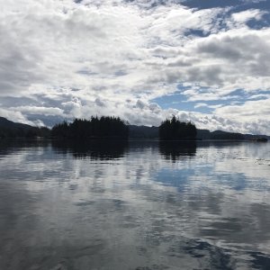 Glassy smooth in the Broughtons this morning