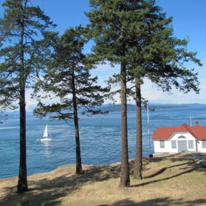 Media 'Lighthouse, Staurt Island.' in album 'Tied up at floating dock, Stuart Island'