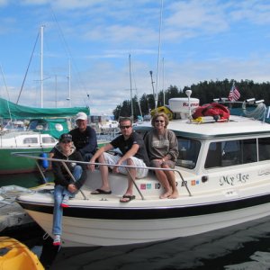 Boating with our daughter Erin & her husband Steve, Friday Harbor.