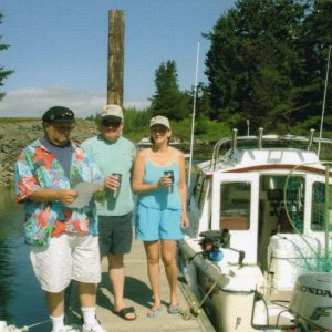 (Ruth/Joe): Christening of WORK RELEASE.
Jim (Laurna Jo) with Jim and Sheryl.