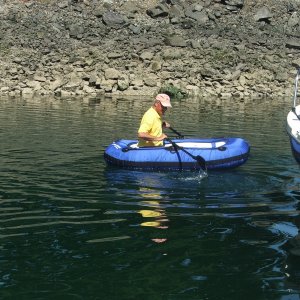(c-dancer) Casey (Naknek) trying out Robbi's dinghy