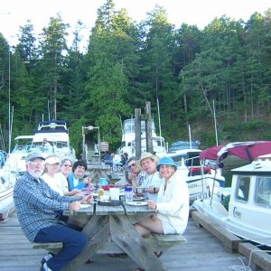 (Jeff and Diane) Dinner on Sturat Island Dock