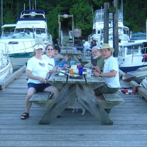 (Jeff and Diane) Dinner on the dock