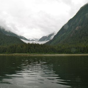 Glacial U shaped valley near Excursion Inlet