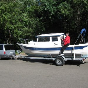 Mike and Christy getting ready to launch
