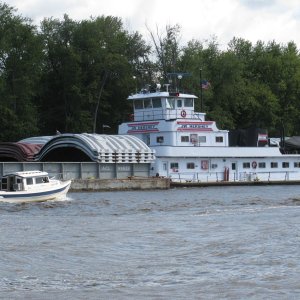Passing barge