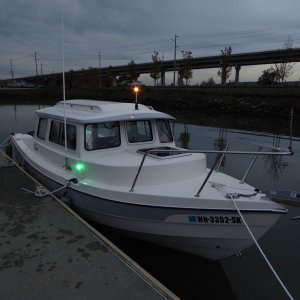 Safely back at the marina just before dark to wait out the windstorm expected Saturday morning.