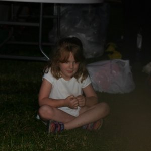 Claire transfixed by the banjo playing