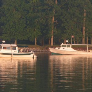 (Pat Anderson) Halcyon and Chesapeake Bay Workboat - Early Morning