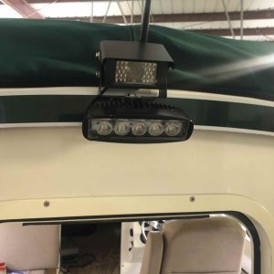 Install LED work light for cockpit and rear view camera  that connects to phone for trailering 1