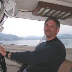Alan Olson at helm 6-11-06
