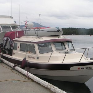 Daydream on dock at Shearwater 6-14-06