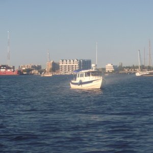 ALMA'S ONLY anchored off of Hospital Point, Portsmouth, VA adjacent to Mile Marker Zero