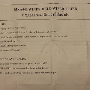 Ebay wiper delay timer user sheet