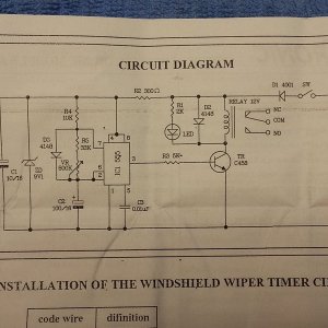 Schematic of wiper delay timer