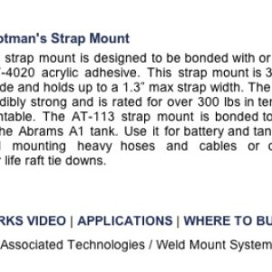 Weld-Mount footman loops.  These glue on with methacrylate so no holes.  Numerous uses.
