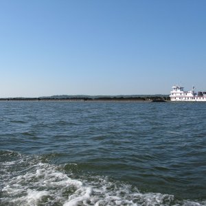 Barge traffic up close.