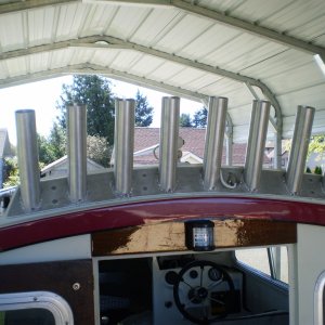 Rod holders close up.