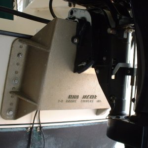 Upper holes are through bolted into splashwell, others into transom with lag bolts