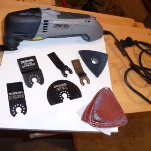 1. This "DREMEL" MULTI-MAX was very good at helping with the job. When using the 1-3/16" Flexable Scraper Blade Cat. No. MM610, it cut through old caulking like butter. I was careful and made no noticable scrapes in the gel coat. A little wipping up with a rag and some Lacquer Thinner and the gel coat was clean.