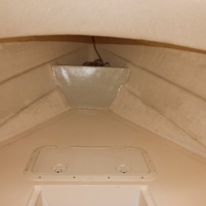 View of v-berth prior to installation of unit.