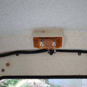 Courtesy and exterior light switches in old light.