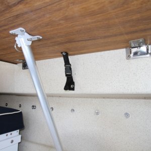 Dinette support with safety strap...