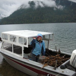 Our load of firewood at Baker Lake