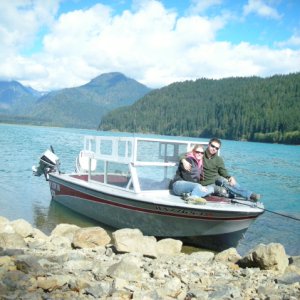 Me and Anna at Baker Lake on the old Catch 22