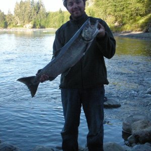 King Salmon, throwing spinners, Forks, WA Sept. 2009