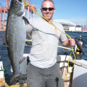 Slimeball with a nice Elliot Bay king, July 2009