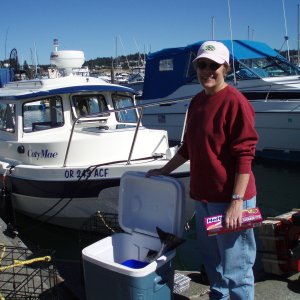 Guess who gets to clean fish n crabs :-)