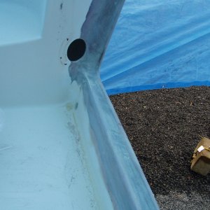 Glassed transom cap
