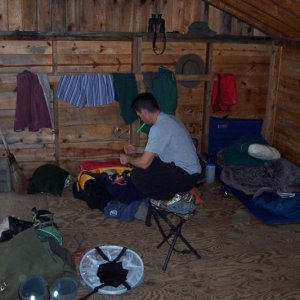 inside the hut, Nevermind Jays undies