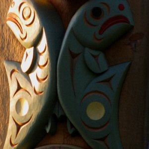 Carvings on Totem POle