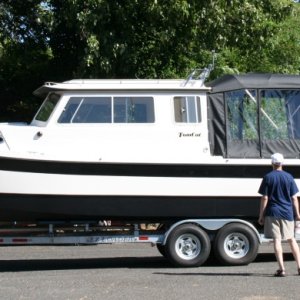 Media 'New Camperback.  Work done by Bentley's in Milwaukie, Oregon.' in album 'Rear view of new Camperback - several panels for flexibility.'