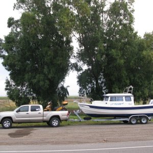 Media 'Toyota Tacoma V6 towed it just fine from AZ to WA' in album 'In Flagstaff boat yard with cover'